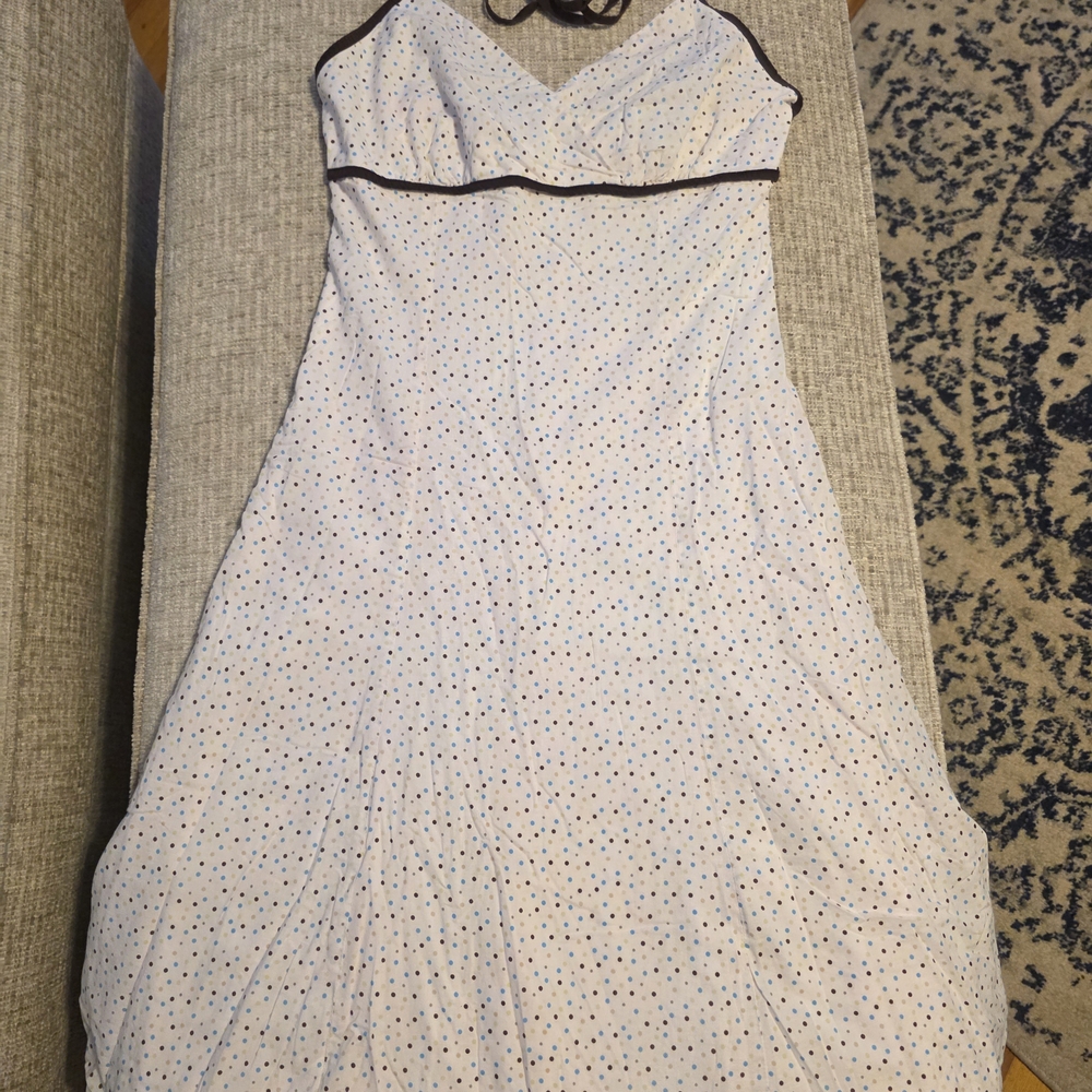 Cotton White Polka Dot Dress